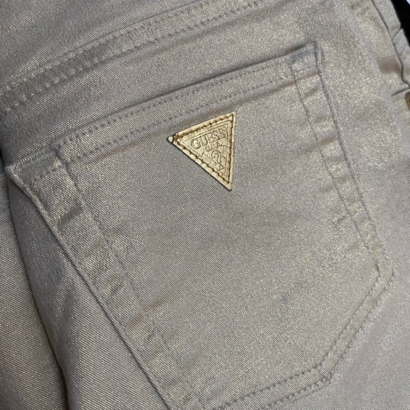 Gold Cropped Jeans size 28 - Picture 7 of 9